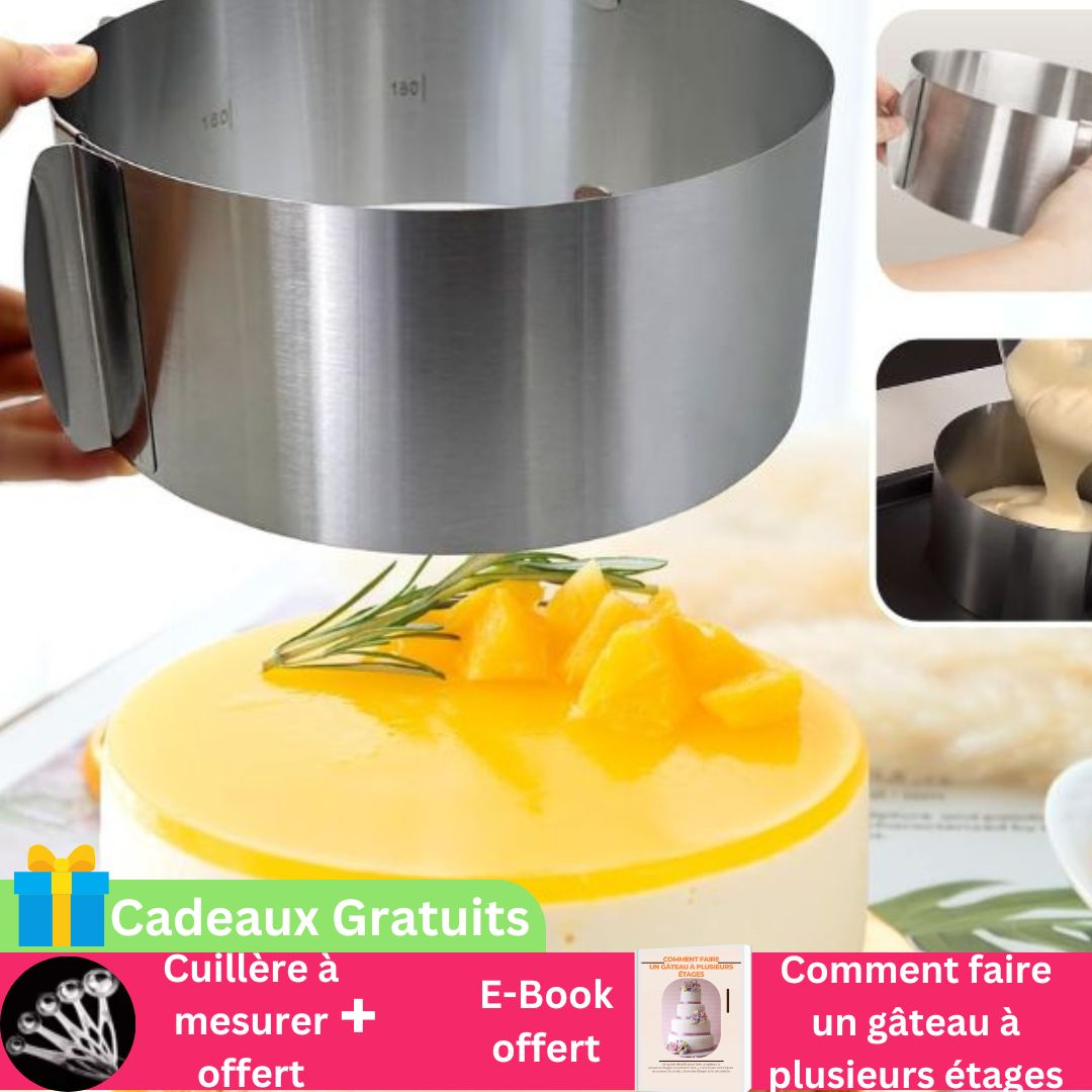 Le cercle à patisserie | versatile™ est pratique pour contrôler la taille voulu grâce à ces deux poignets.