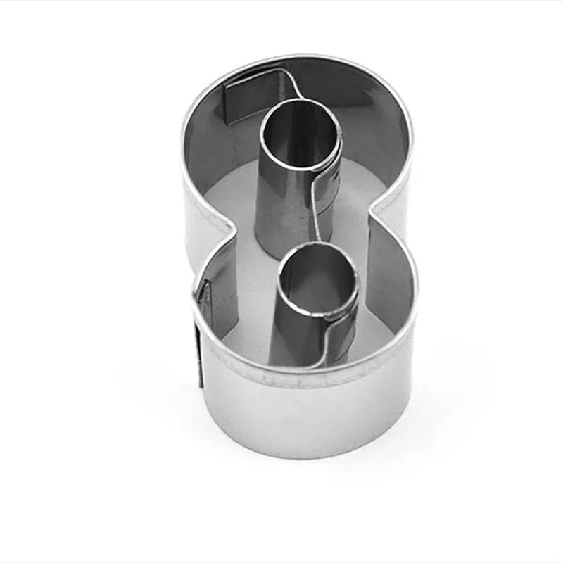 9Pcs 3D Creative Number Shaped Cookie Cutters Set Premium Stainless Steel Biscuit Mold Fondant Cutter Kitchen Baking Tool LES-AMOUREUX-DU-SUCRE