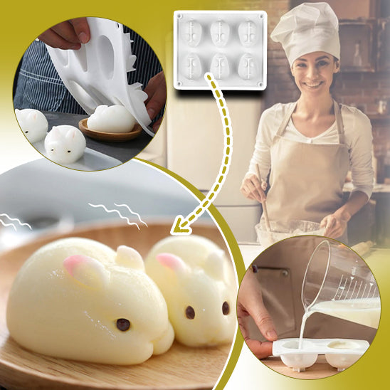 Le moule à gâteau lapin blanc donne des pâtisseries élégantes grâce à sa forme originale.