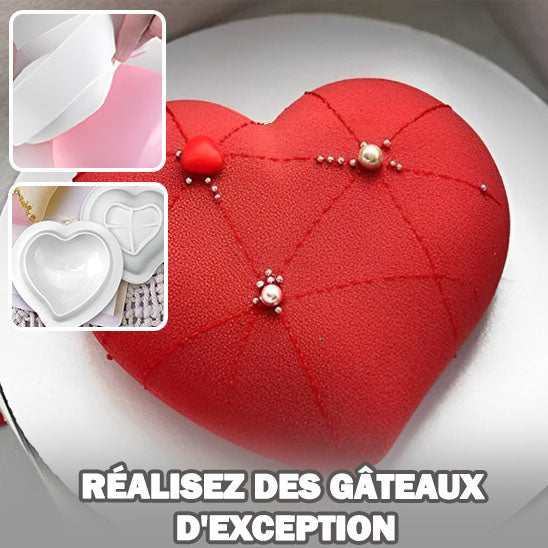 Le moule en silicone – cœur d'amour vous permet d'obtenir des créations les plus originales.