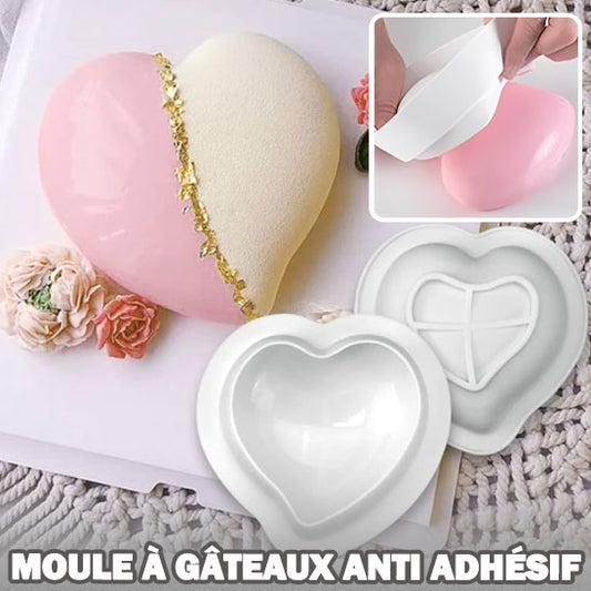 Le moule en silicone – cœur d'amour est antiadhésif, ce qui facilite le démoulage.