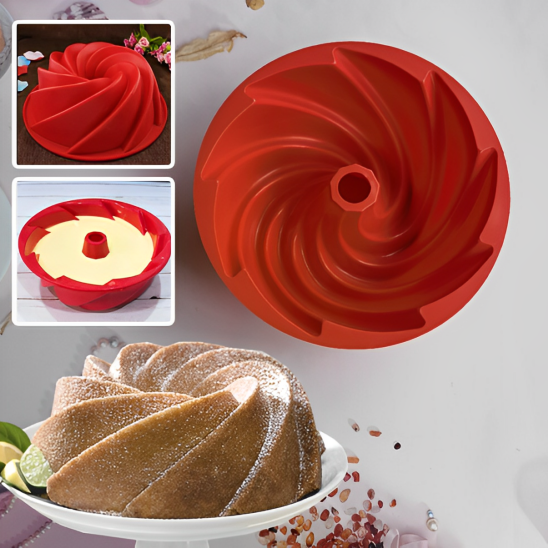 Le moule en silicone â spirale est d'excellente qualitĂ© et peut durer longtemps sans se dĂ©former ni se briser.