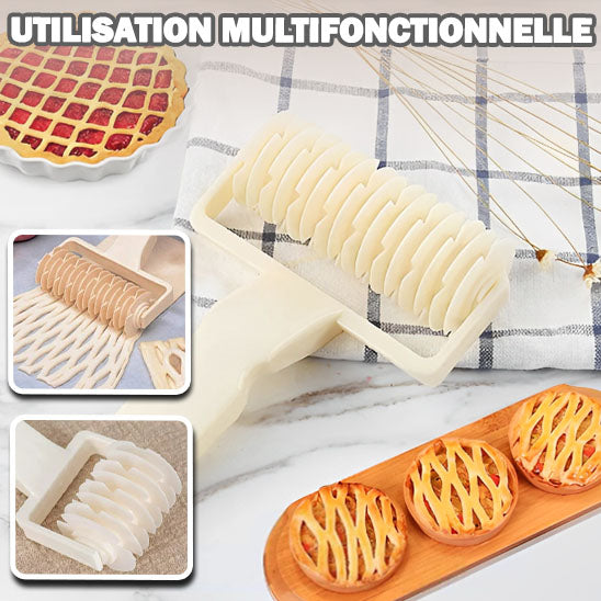 Le rouleau à pâtisserie | découpe™ permet de rouler et de découuper la pâte en une seule opération