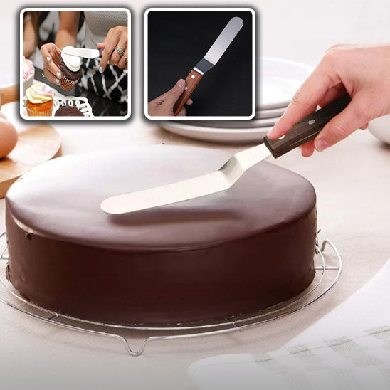 4/6/8/10/12inch Stainless Steel Cake Icing Spatula Frosting Spatula with Wooden Handle Butter Cake Spatula Knife Tool LES-AMOUREUX-DU-SUCRE