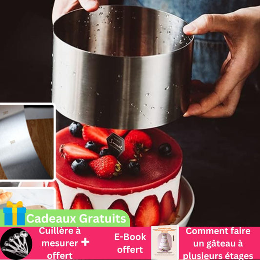 Le cercle à patisserie | versatile est idéal pour le montage et la présentaion des desserts en couches.