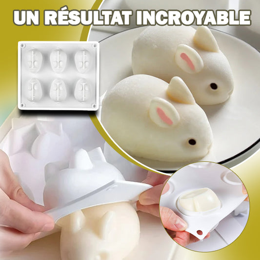 Le moule à gâteau lapin blanc est souple, ce qui facilite le démoulage de vos desserts. 