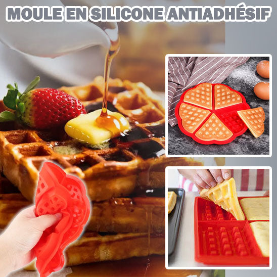 Avec le moule à gaufre rien ne colle grâce à sa matière antiadhésif.