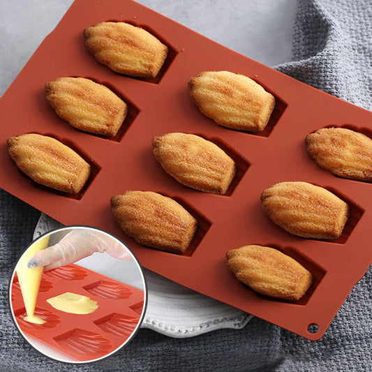 Le moule à madeleine en silicone permet d'avoir une cuisson égale et uniforme.