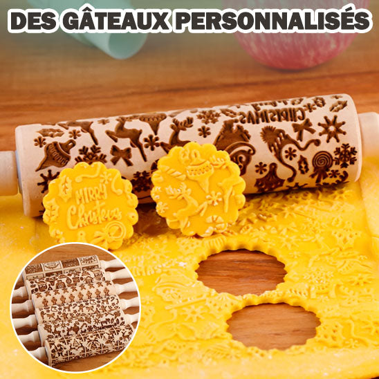 Rouleau à pâtisserie - motif noël LES-AMOUREUX-DU-SUCRE