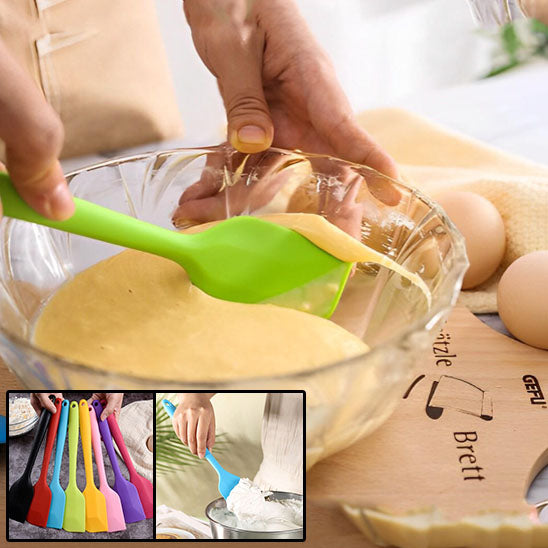 La spatule - silicone est fiable et efficace pour mélanger et racler les ingrédients en toute simplicité.